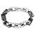 Louis Vuitton Bracciale a catena Monogram Silver Black Misura