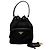 Prada Bolso bucket crossbody de nylon con logo triangular Negro