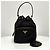 Prada Bolso bucket crossbody de nylon con logo triangular Negro - vista 9