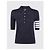 Polo Relaxed 4-Bar de lana Thom Browne Azul Marino - vista 5