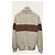 Moncler Strickpullover mit Rollkragen Logo Color Block Ivory Brown - Ansicht 4