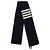 Sciarpa Thom Browne Cashmere Rib 4-Bar Navy - vista 4