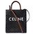 Céline Vertical Cabas Triomphe Canvas Tote Bag Schultertasche Small Tan