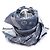 Louis Vuitton Schal aus Seide und Wolle in Dunkelblau Monogram Denim