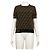 Fendi Klassischer Kurzarm-Strickpullover für Damen aus Wollmischung in Braun mit FF-Logo