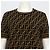 Fendi Klassischer Kurzarm-Strickpullover für Damen aus Wollmischung in Braun mit FF-Logo - vista 2