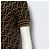 Fendi Klassischer Kurzarm-Strickpullover für Damen aus Wollmischung in Braun mit FF-Logo - vista 3