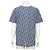 Dior Blue Oblique Kurzarm-Strickpullover für Herren, Relaxed Fit, aus Terry-Baumwolle