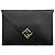Fendi Grande pochette con logo dorato nero