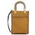 Fendi Bolsa Mini Crossbody de Camurça Sunshine Logo Camel AFIS