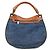 Bolso 2WAY Miu Miu de denim estampado leopardo azul marino - vue 3