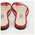 Prada Lackierte transparente Sandalen Rot - Ansicht 8