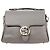 Gucci Graue Schultertasche mit Tragegriff und ineinandergreifenden Details