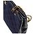 Chanel Borsa a tracolla trapuntata in tessuto blu navy con catena - vista 8