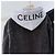 Céline Giacca in denim con cappuccio e logo nero - vista 2
