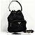 Prada Nylon Triangle Logo Duet Bucket Bag Schwarz - Ansicht 4