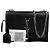 Autre Marque Borsa a Tracolla Sunset Medium in Pelle Liscia con Catena Nero Argento