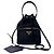 Prada Borsa bucket a tracolla in Re-Nylon con logo triangolare Nero