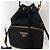 Prada Borsa bucket a tracolla in Re-Nylon con logo triangolare Nero - vista 5