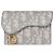 Dior Porta-cartões Saddle Bloom Grey Oblique Jacquard