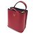 Borsa a mano Prada Saffiano Panier rossa in pelle - vista 2