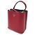 Borsa a mano Prada Saffiano Panier rossa in pelle - vista 3
