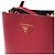 Borsa a mano Prada Saffiano Panier rossa in pelle - vista 4