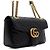 Gucci Bolsa de ombro matelassé chevron preta com corrente dourada - vista 3