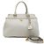 Prada Weiße Vitello Phoenix Tote Bag mit goldenem Logo
