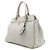 Prada Weiße Vitello Phoenix Tote Bag mit goldenem Logo - Ansicht 2
