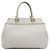 Prada Weiße Vitello Phoenix Tote Bag mit goldenem Logo - Ansicht 4