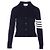 Camisa Thom Browne 4-Bar Stripe de algodão azul marinho - vista 2