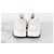 Chanel Strick-Sneaker mit CC-Logo und Fell - Ansicht 3