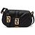 Versace Bolsa de ombro acolchoada em couro preto