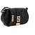Versace Bolsa de ombro acolchoada em couro preto - vista 3