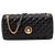Versace Bolsa de ombro em couro acolchoado preto