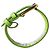 Dolce & Gabbana Pulseira strap com fivela dourada em couro texturizado verde - vista 5