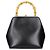 Jil Sander Borsa a mano in pelle nera - vista 3
