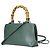 Jil Sander Borsa a mano in pelle verde - vista 2