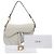 Dior Bolso de hombro tipo saddle de piel Blanco