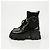 Prada Stivali Monolith in pelle e nylon nero - vista 6