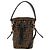 Fendi Montrezzo Mini Leather Tote Bucket Bag Brown