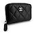 Chanel Caviar Silver Zip Card Holder