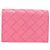 Bottega Veneta Tarjetero Intrecciato Rosa