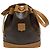 Céline Macadam Beuteltasche mit Kordelzug Braun