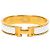 Pulsera Hermès Click H Blanca y Oro