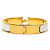Pulsera Hermès Click H Blanca y Oro - vista 3