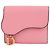 Dior Carteira com aba rosa com ferragens douradas