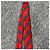 Dior Regiments-Seidenkrawatte Rot Marineblau Schwarz Weiß - vista 2