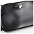 Prada Borsa a tracolla in pelle spazzolata con logo Triangle Nera - vista 3